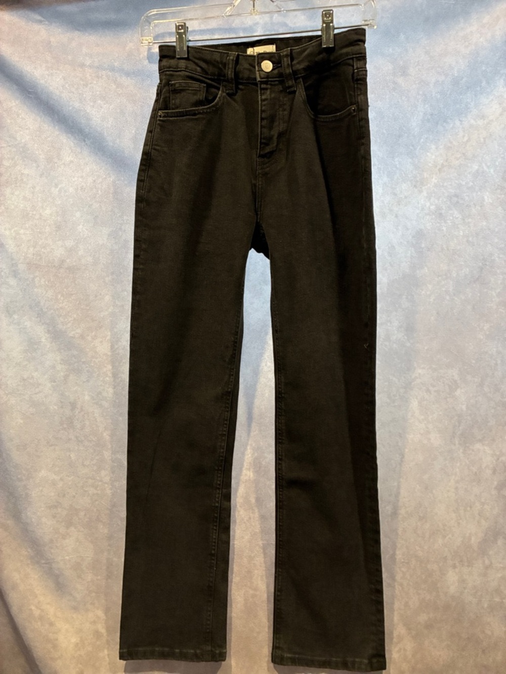 The Drop “Janine” Black SlumStraight Leg Denim Jeans